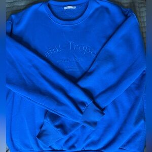 STRADIVARIUS ROYAL BLUE CREWNECK SIZE xl